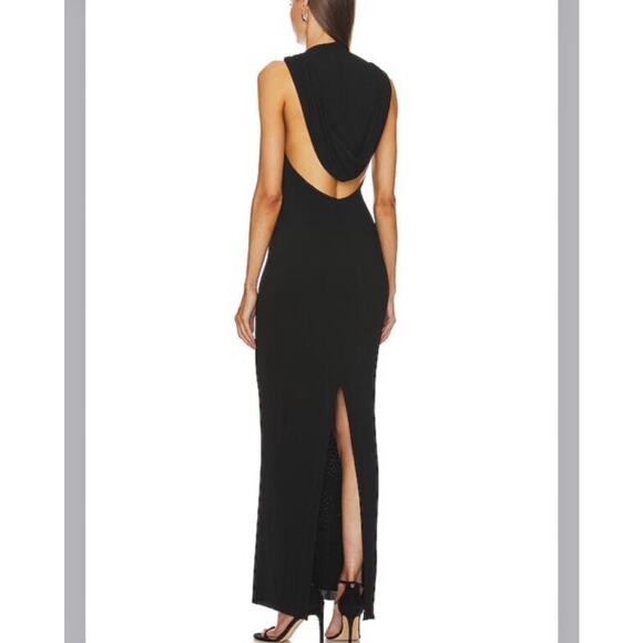 Revolve h:ours Odette Hooded Dress Black Size Small - Picture 2 of 7